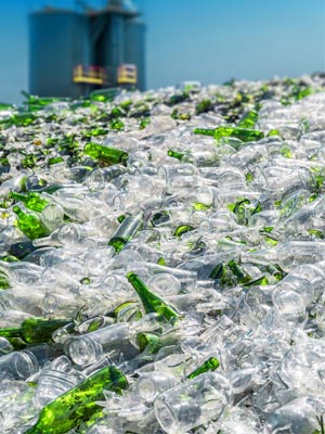 вторичная переработка стеклянных бутылок - Recycling of glass bottles